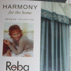 Reba Harmony of The Home Valance Pearl Essence Beige And Sage Green NEW…